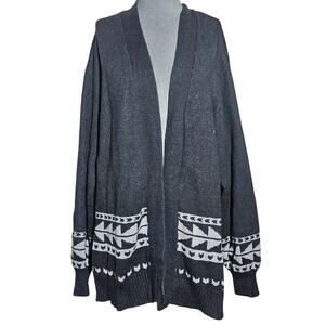 Cruel Denim Open Front Western Cardigan Sweater Size XL
